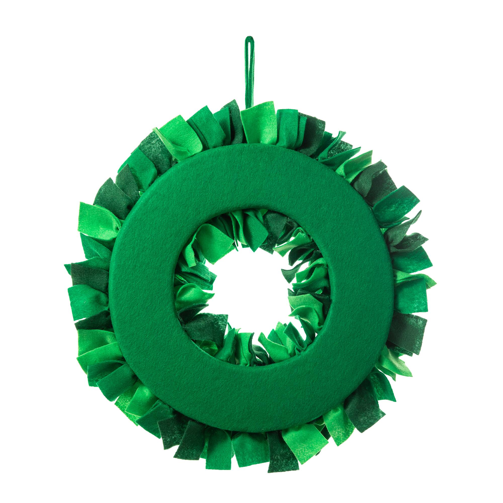 Glitzhome® 19.5" St. Patrick's Day Felt Wreath